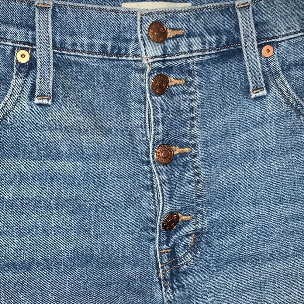Madewell High Rise Blue Denim Shorts Size 31 - Picture 3 of 5